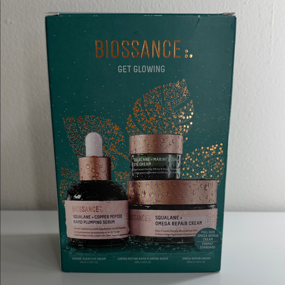 Biossance Get Glowing Full Size Omega Repair Kit Set